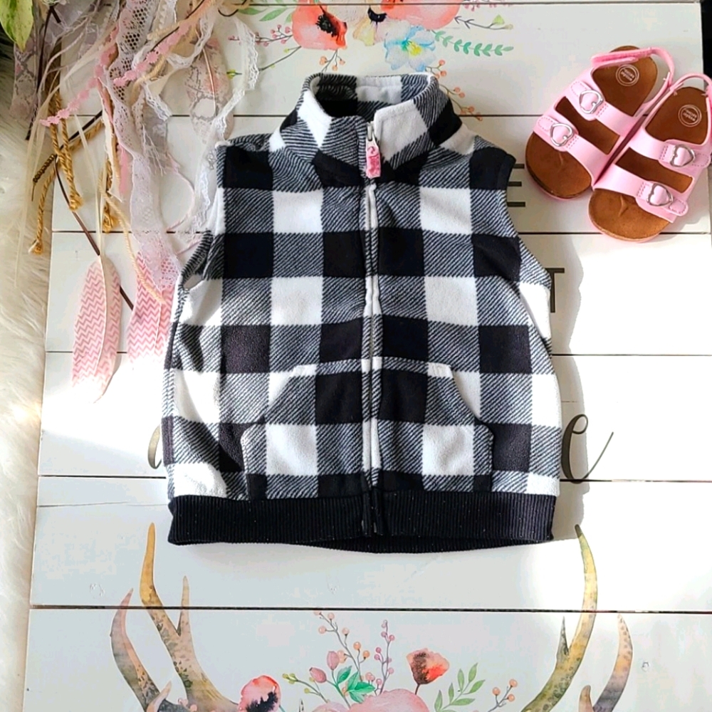 💕 Comfy Carter's 18 Month Fleece Flannel Vest
